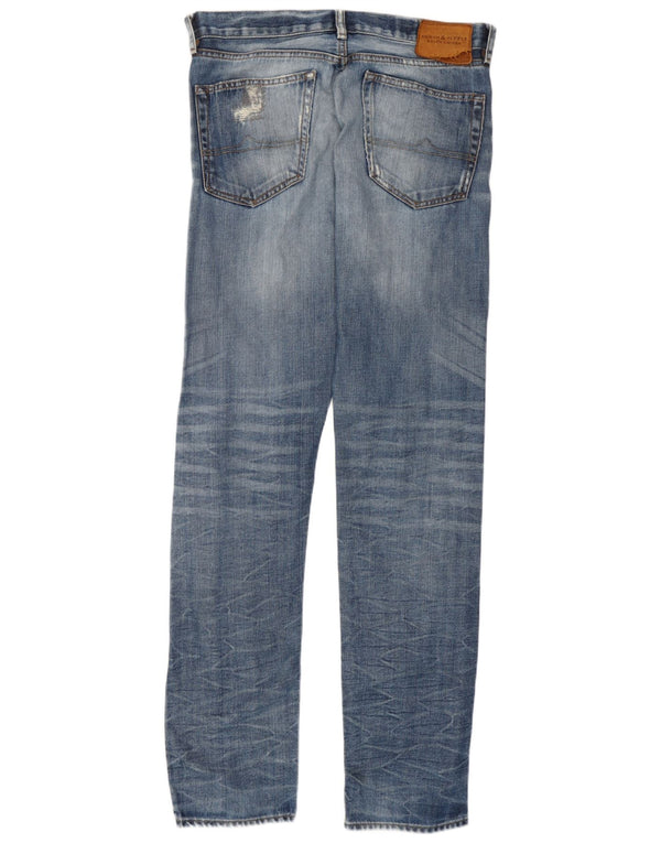 Blugi slim pentru bărbați Ralph Lauren Distressed W32 L33 Blue