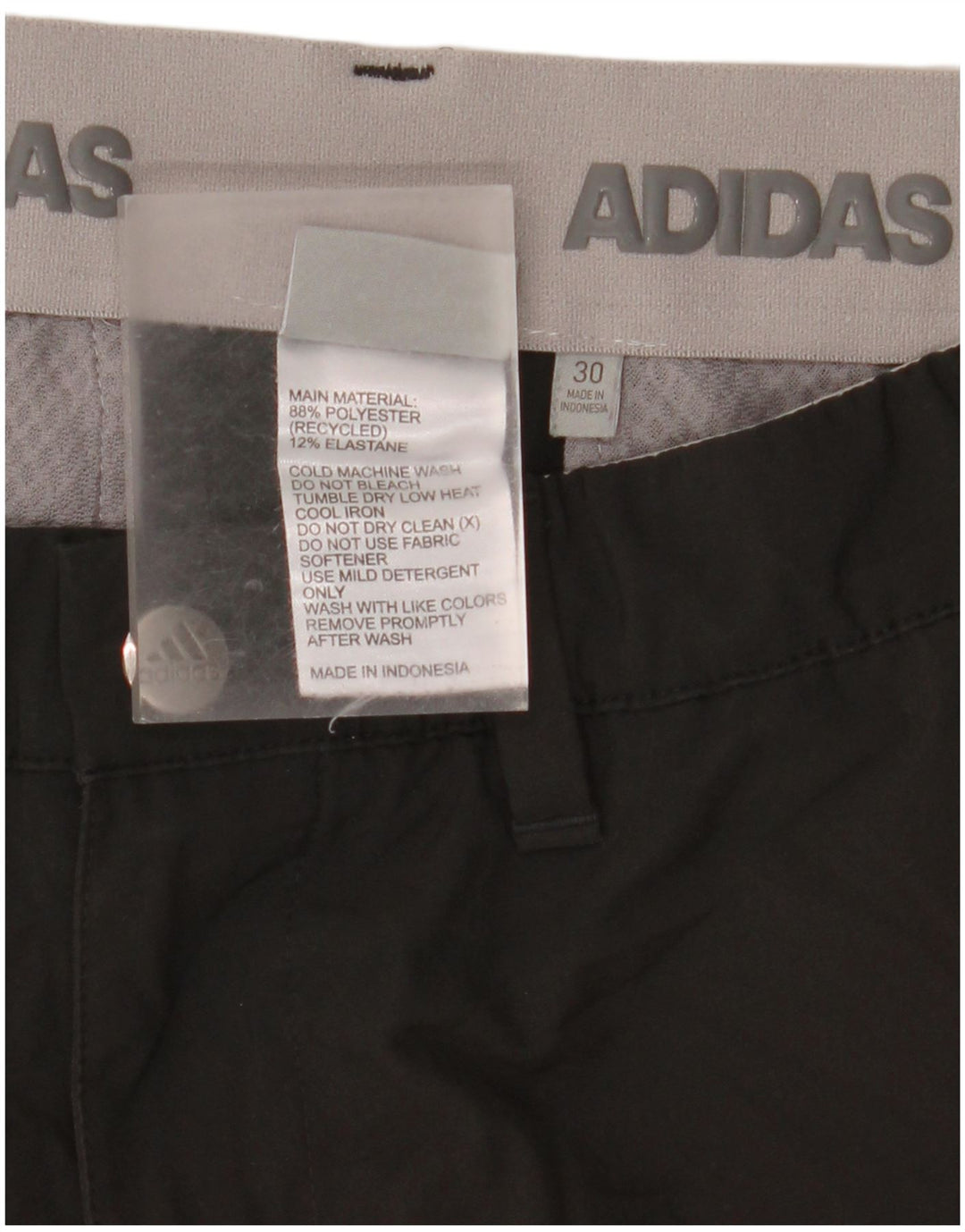 Pantaloni scurți chino pentru bărbați Adidas W30 Poliester mediu negru