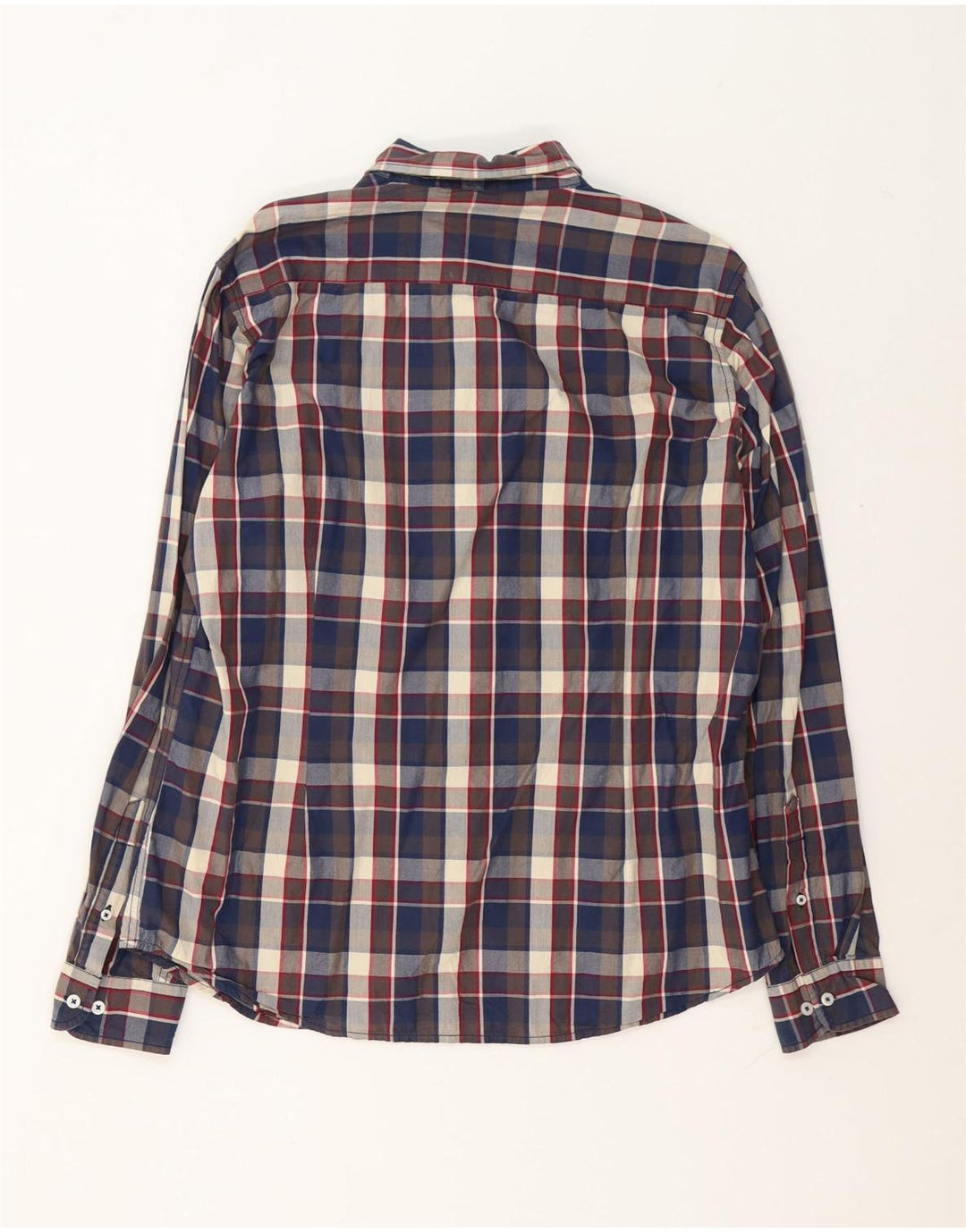 Cămașă pentru bărbați Benetton XL, bumbac cu carouri multicolore