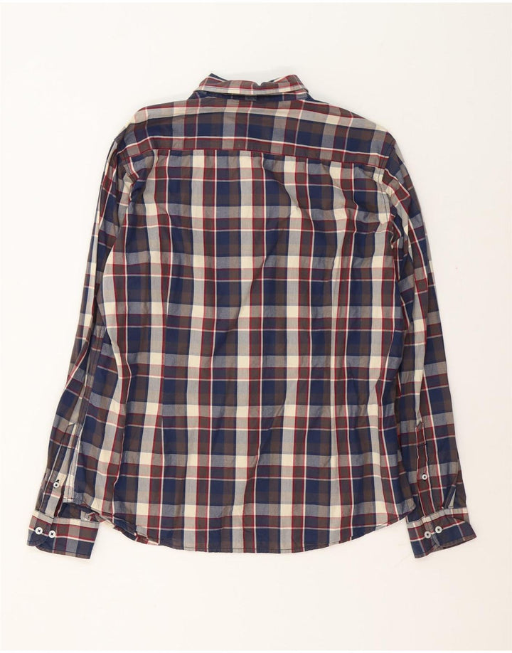 Cămașă pentru bărbați Benetton XL, bumbac cu carouri multicolore