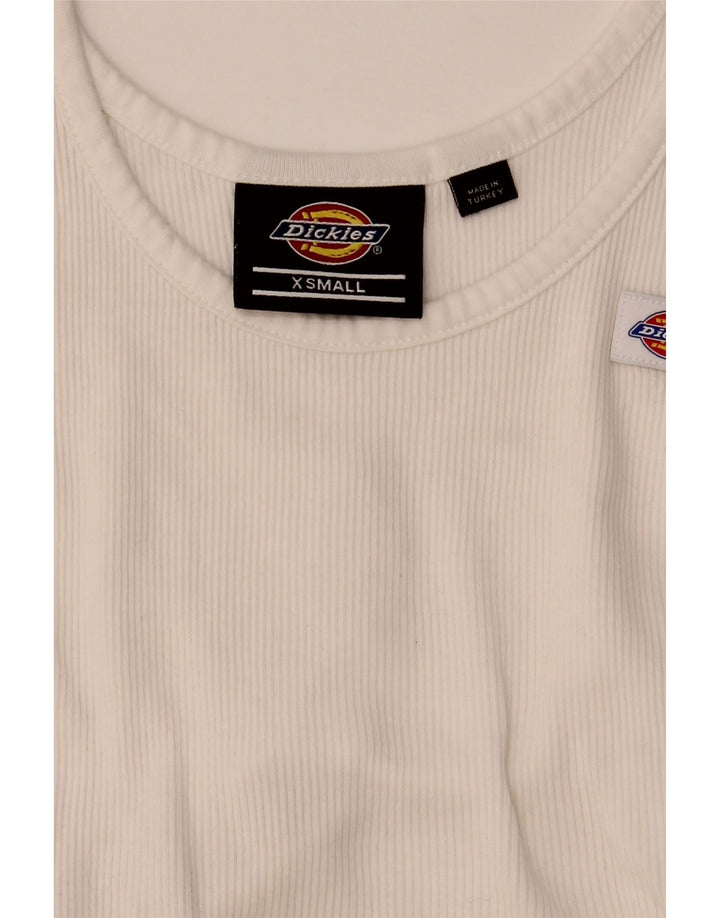 Dickies Crop Vest Top pentru femei UK 4 XS Alb