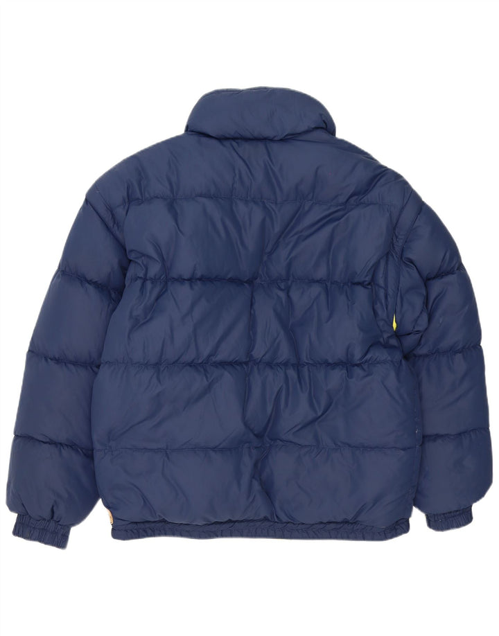 Jachetă căptușită reversibilă vintage pentru bărbați UK 38 Medium Navy Blue Marine