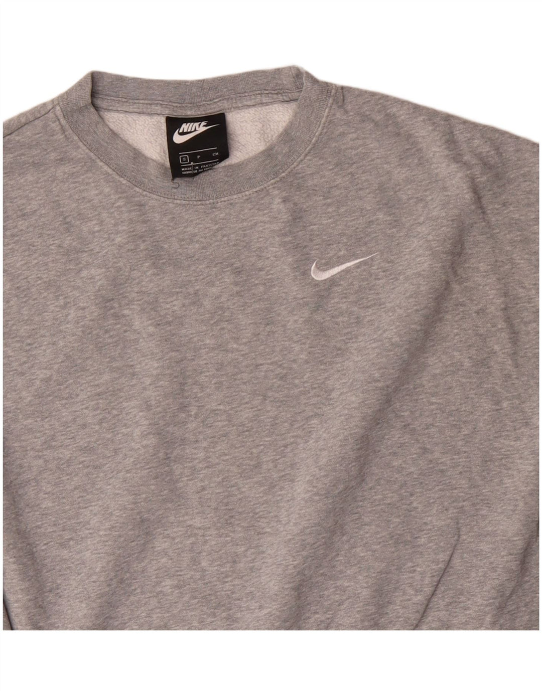 Pulover oversize crop NIKE pentru femei UK 10 mic bumbac gri