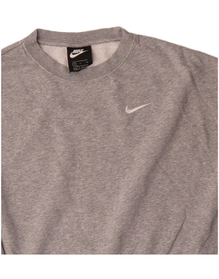 Pulover oversize crop NIKE pentru femei UK 10 mic bumbac gri