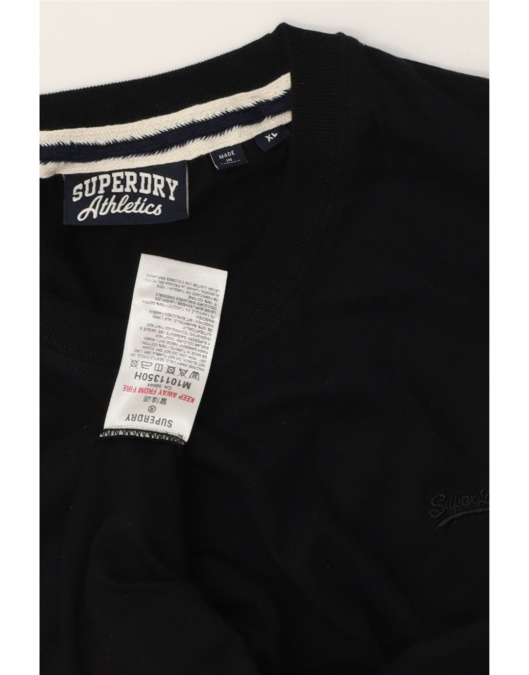 SUPERDRY Tricou Bărbați Top XL Bumbac Negru