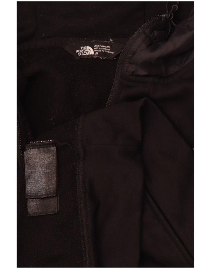 The NORTH FACE Pulover cu glugă cu fermoar pentru bărbați, poliester negru mare