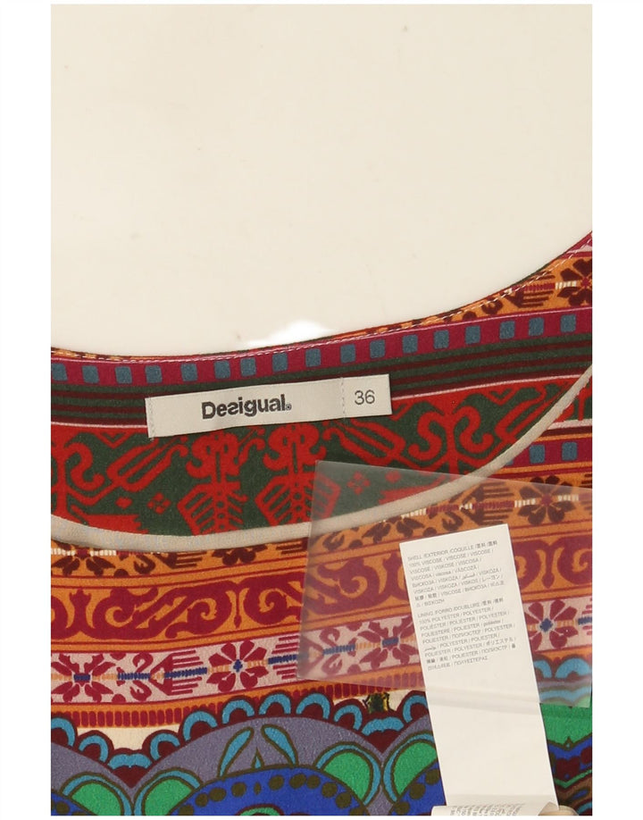 DESIGUAL Rochie Schimbată Grafică pentru Damă EU 36 Mic Multicolor Floral