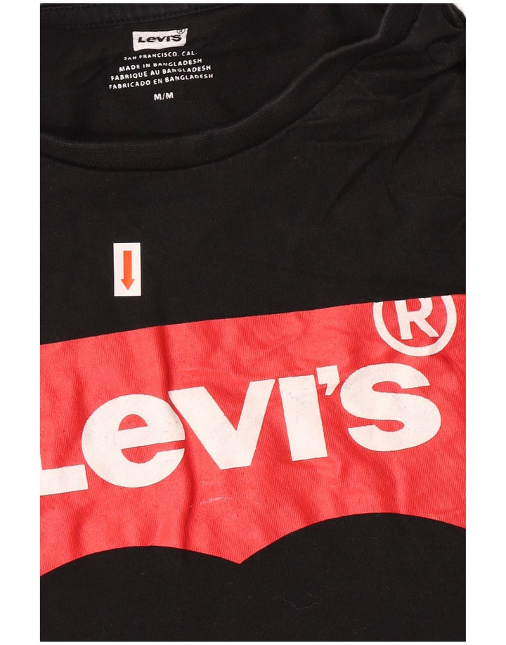 Tricou grafic pentru bărbați Levi's Top mediu negru bumbac