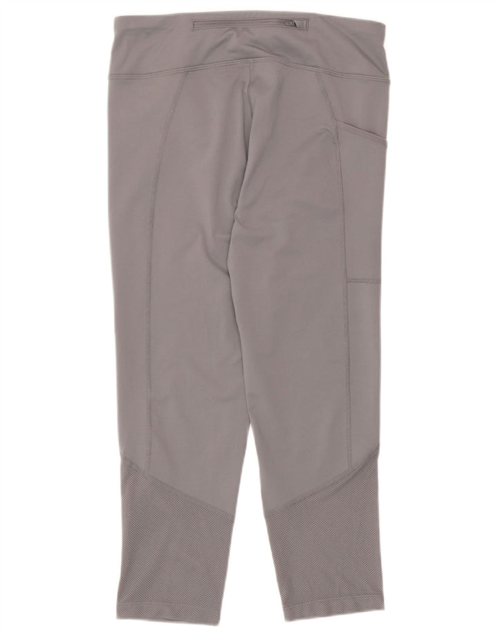 Leggings capri Nike Dri Fit pentru femei UK 10 Small Gri Poliester