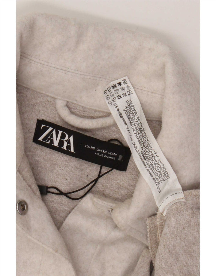 Jachetă Shacket pentru femei Zara UK 6 XS poliester bej