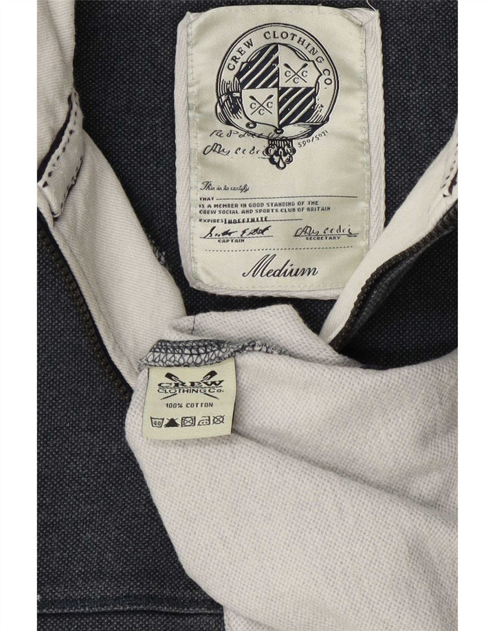Crew Clothing Hanorac pentru bărbați cu fermoar și gât Jumper Bumbac mediu gri