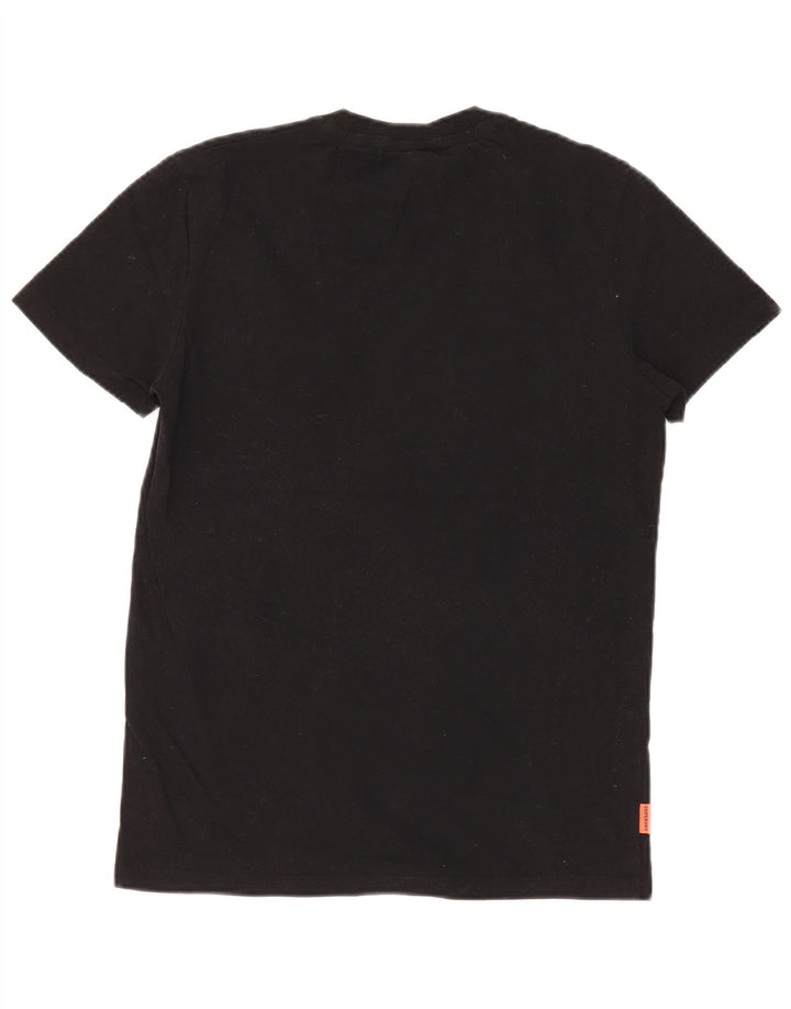 Superdry Tricou pentru bărbați Top mediu negru bumbac