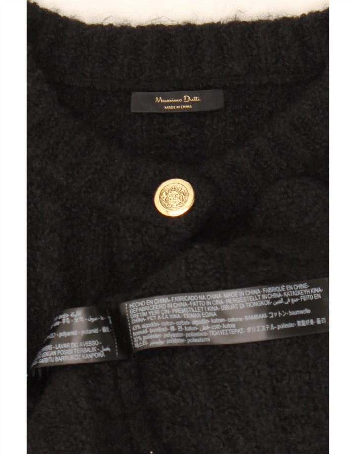 Pulover cardigan supradimensionat pentru femei Massimo Dutti UK 10 Mic Negru