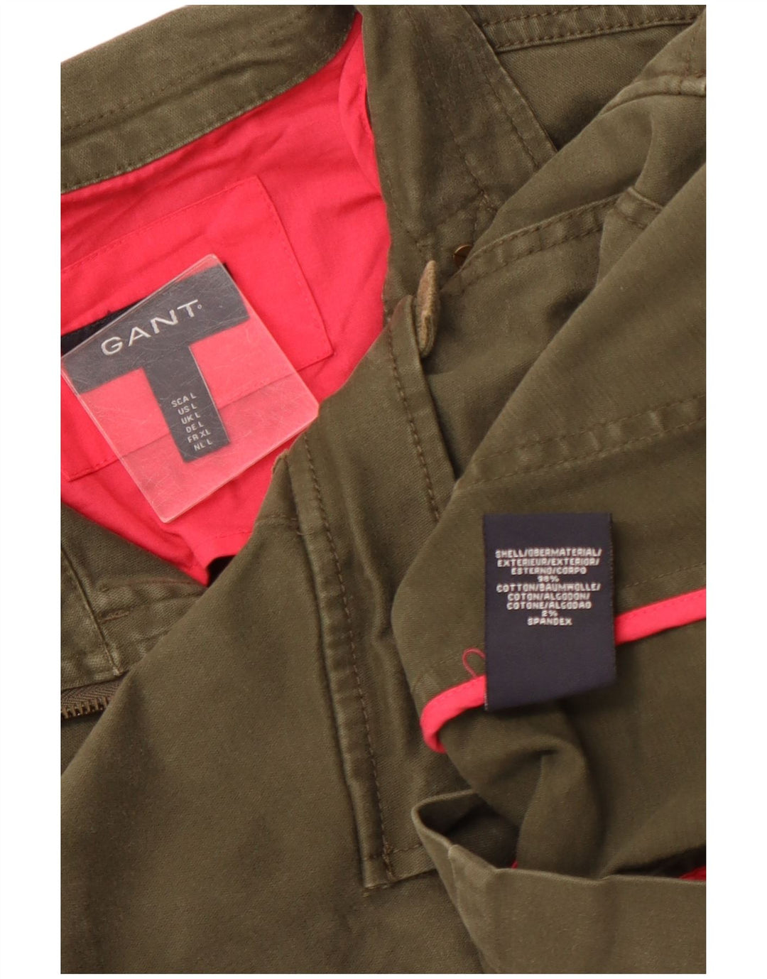 Jachetă pentru femei Gant, UK 14, mare, kaki, bumbac