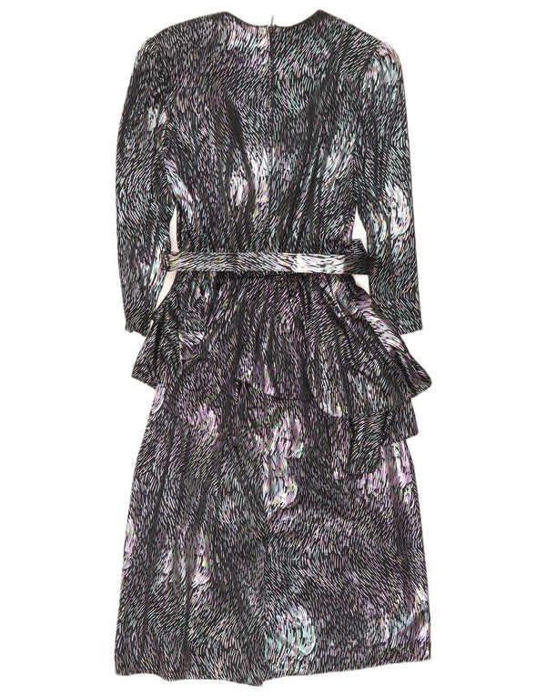 Rochie peplum pentru femei Golden Gate cu mâneci 3/4 UK 14 Medium Black Pinstripe