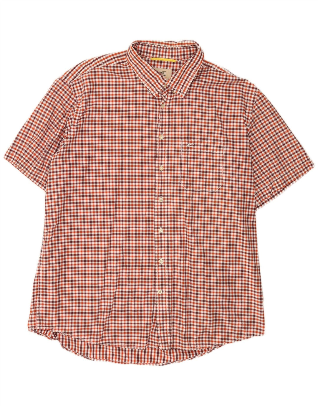 Cămașă cu mânecă scurtă pentru bărbați Camel Active, cu ajustare normală, 2XL, bumbac vichy roșu