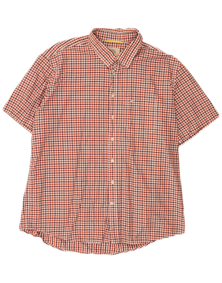 Cămașă cu mânecă scurtă pentru bărbați Camel Active, cu ajustare normală, 2XL, bumbac vichy roșu