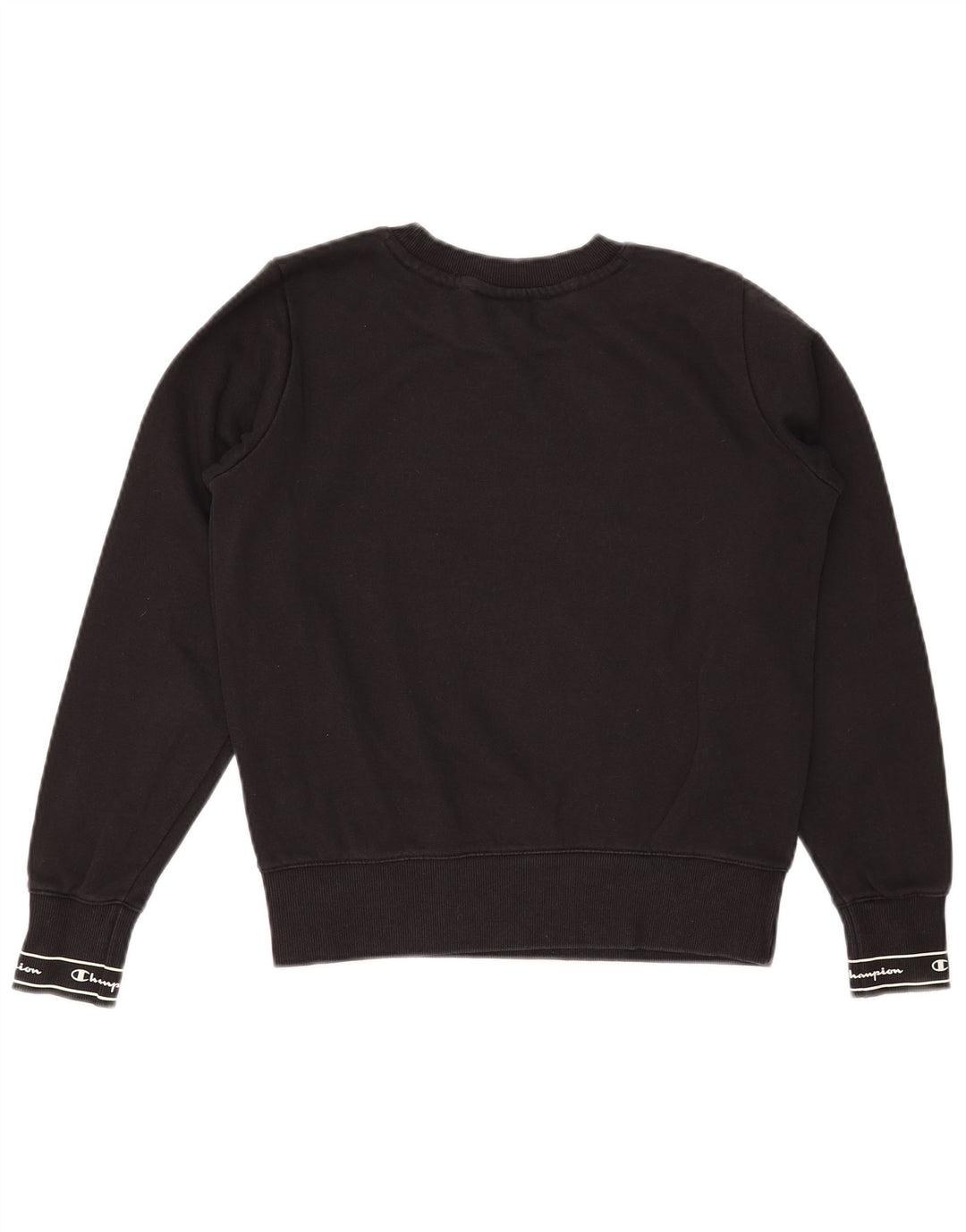 Pulover pentru damă CHAMPION cu grafică pentru femei, UK 10, bumbac negru mic