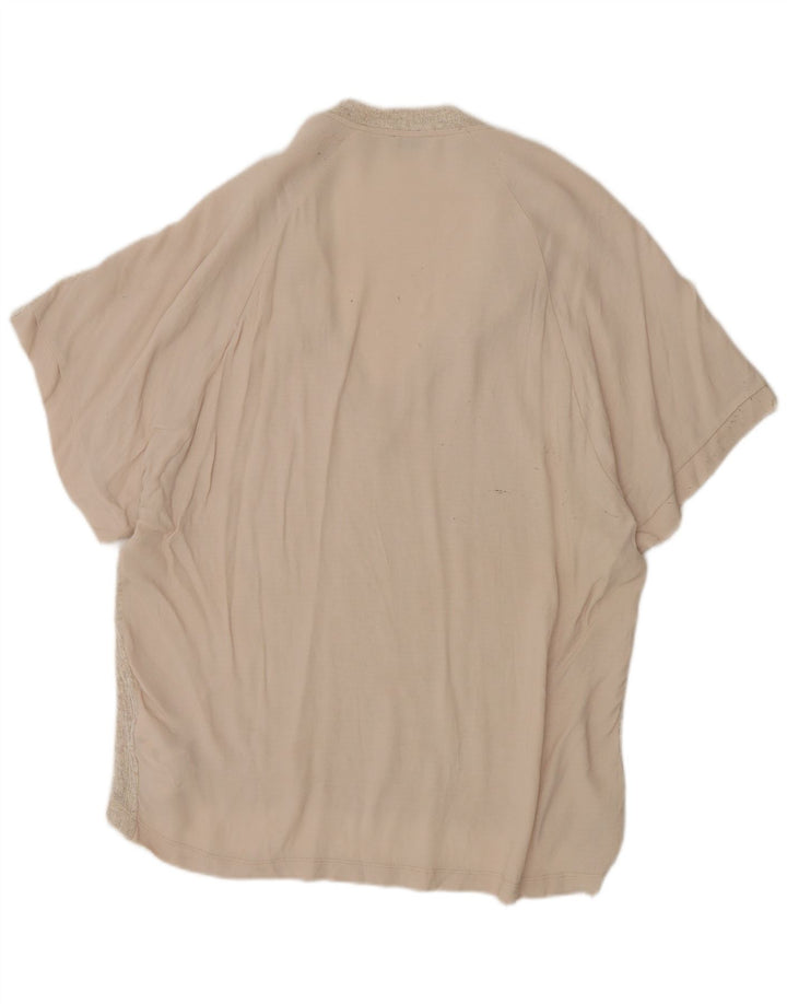 Top cu tunică supradimensionată pentru femei Zara UK 10 Small Beige Poliester