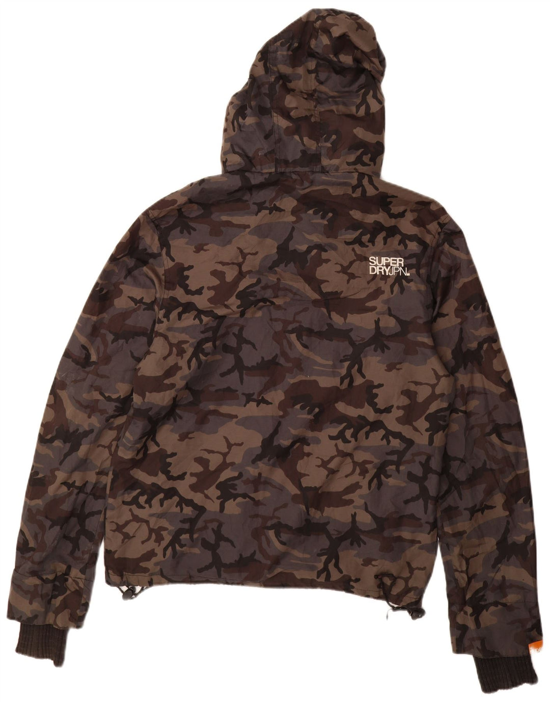 Jachetă Windbreaker Superdry pentru bărbați cu grafică UK 38, nailon gri mediu