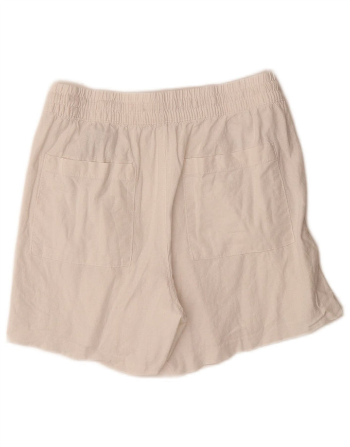 Pantaloni scurti chino pentru femei Marks & Spencer UK 10 Small W28 White Linen
