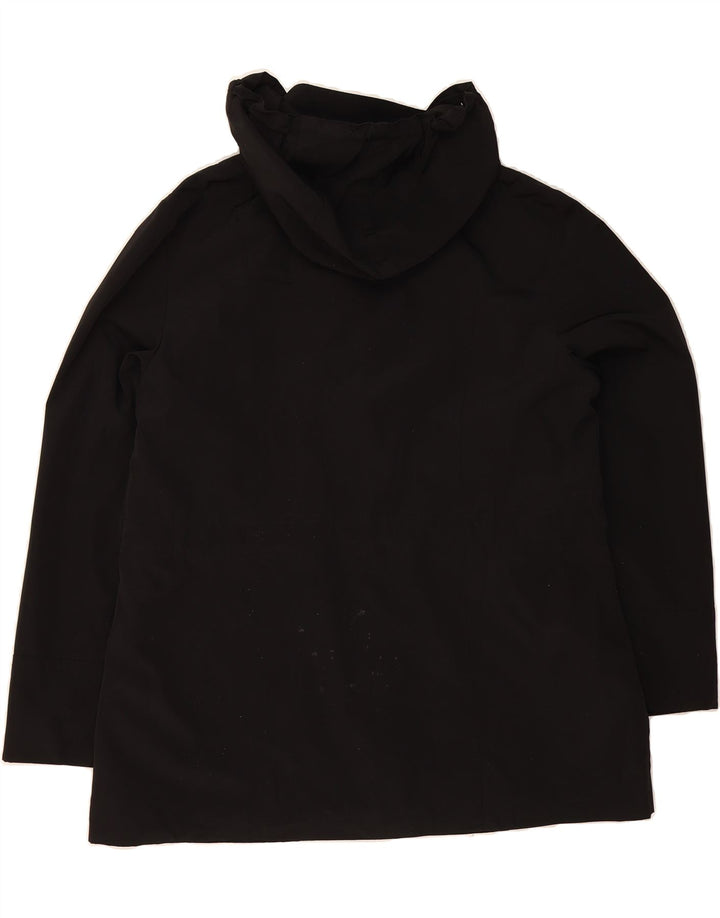 LONDON FOG Womens Hooded Bomber Jacket UK 16 Large Black Polyester Vintage London Fog and Second-Hand London Fog from Messina Hembry 