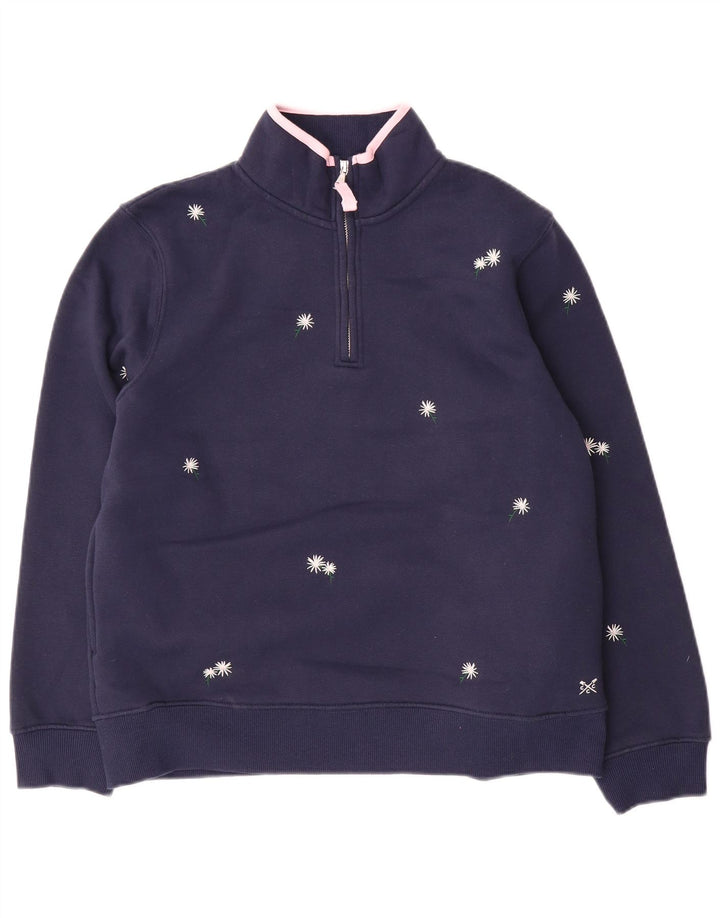 Crew Clothing Hanorac pentru femei Pulover UK 12 Mediu Bleumarin Floral