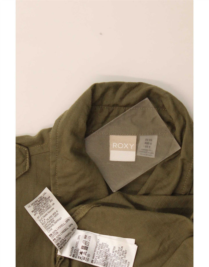 Cămașă militară Roxy pentru femei US 4 Small Khaki Lyocell