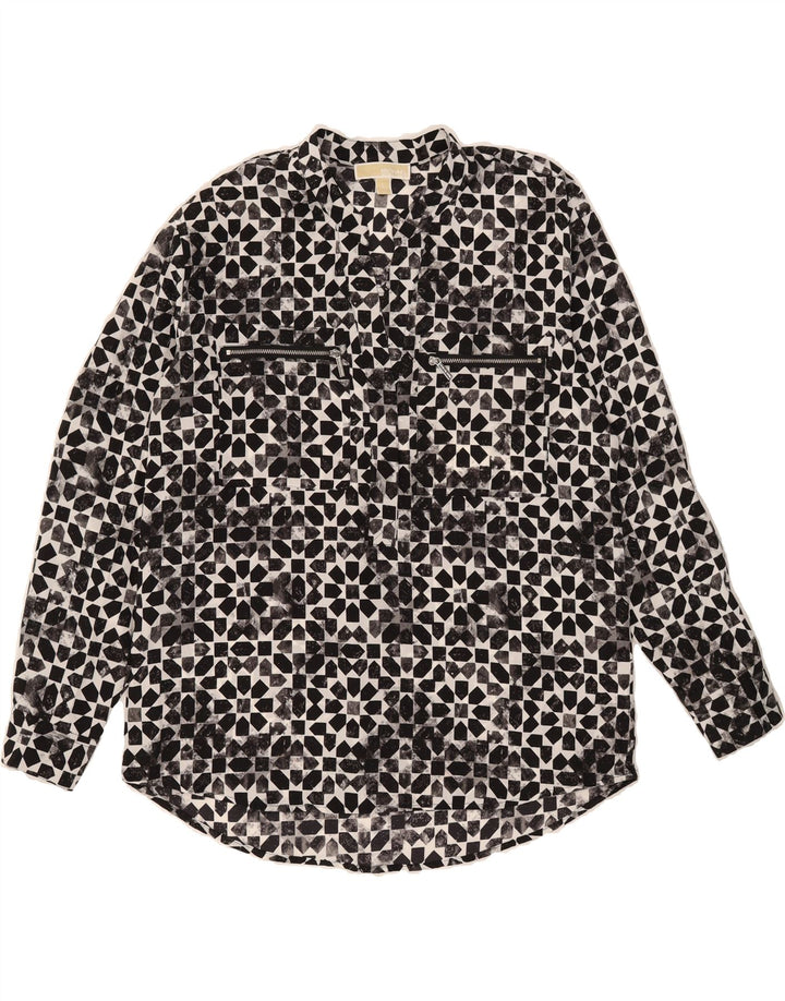 MICHAEL KORS Womens Blouse Top UK 16 Large Grey Geometric Designer Vintage Michael Kors and Second-Hand Michael Kors from Messina Hembry 