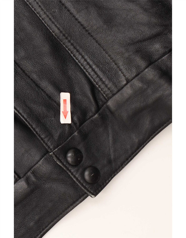 Jachetă de aviator vintage pentru bărbați cu fermoar UK 42 XL negru