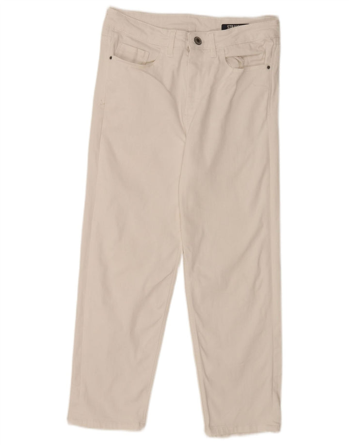 Blugi tăiați pentru femei Marks & Spencer UK 12 Medium W28 L23 Bumbac alb