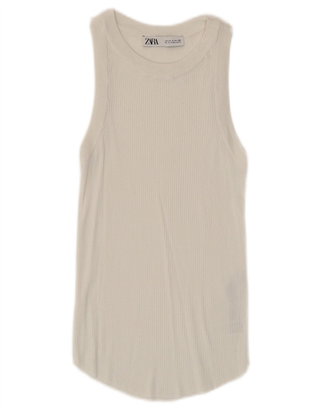 Vest Vest Top Femei Zara UK 8 Small White Viscose