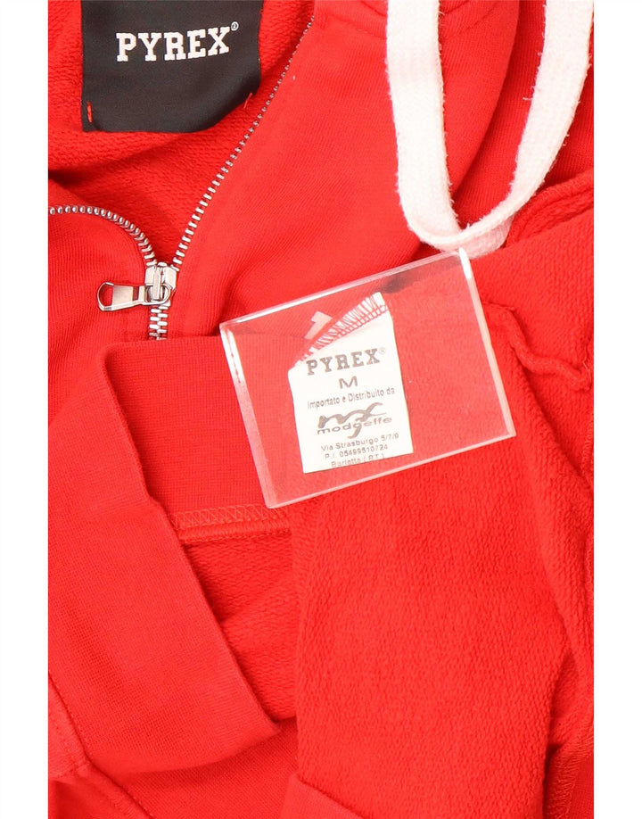 Pulover Pyrex pentru femei, cu fermoar și cu capota, UK 14, bumbac roșu mediu