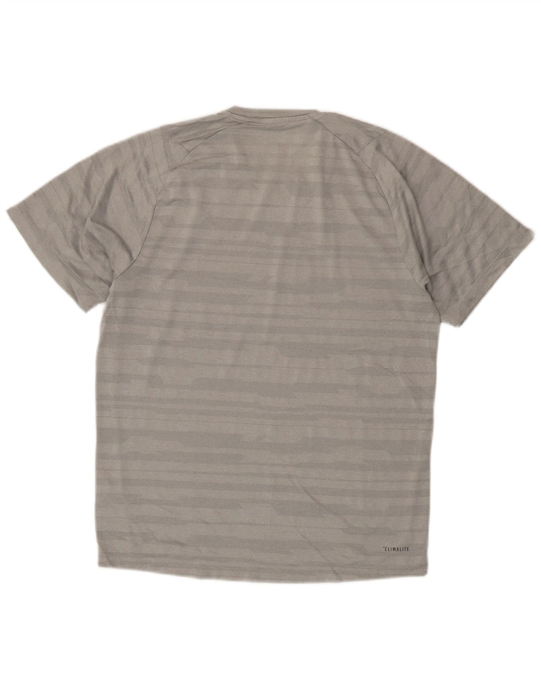 Tricou Adidas Climalite pentru bărbați Top mic, gri, poliester cu dungi