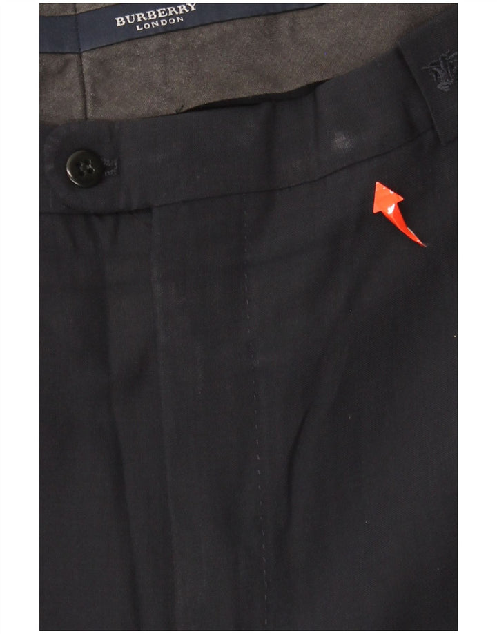 Pantaloni de costum pentru bărbați Burberry IT 48 Medium W36 L31 Bleumarin Lână