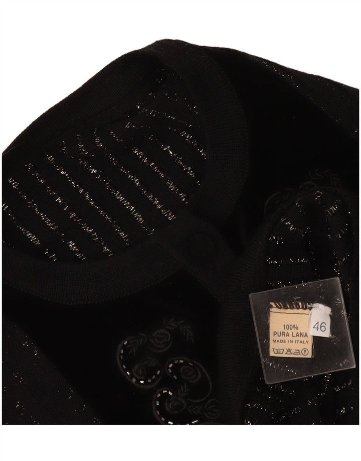 Pulover Cardigan Vintage pentru Damă IT 46 Lână mare cu dungi gri