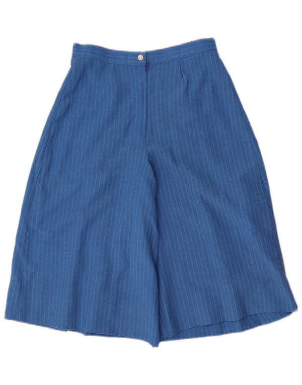 Pantaloni scurti vintage pentru femei Cullotes Bermuda IT 40 Small W24 Blue Pinstripe
