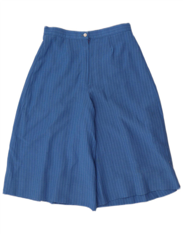 Pantaloni scurti vintage pentru femei Cullotes Bermuda IT 40 Small W24 Blue Pinstripe