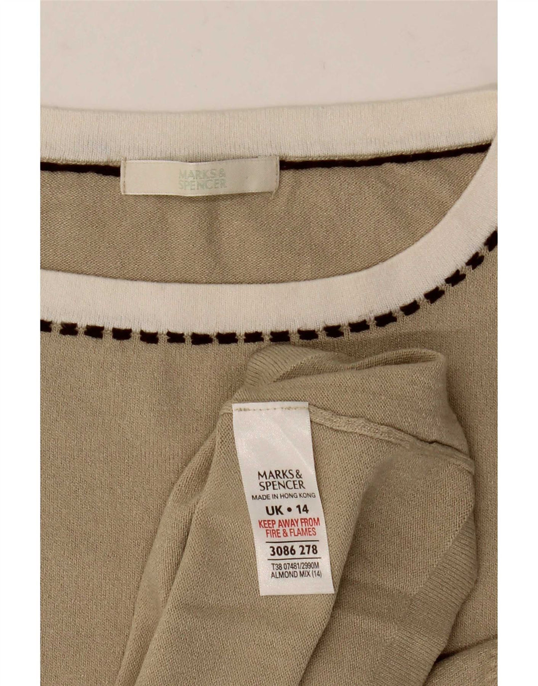 Vestă pentru femei Marks & Spencer UK 14 Medium Beige Viscose