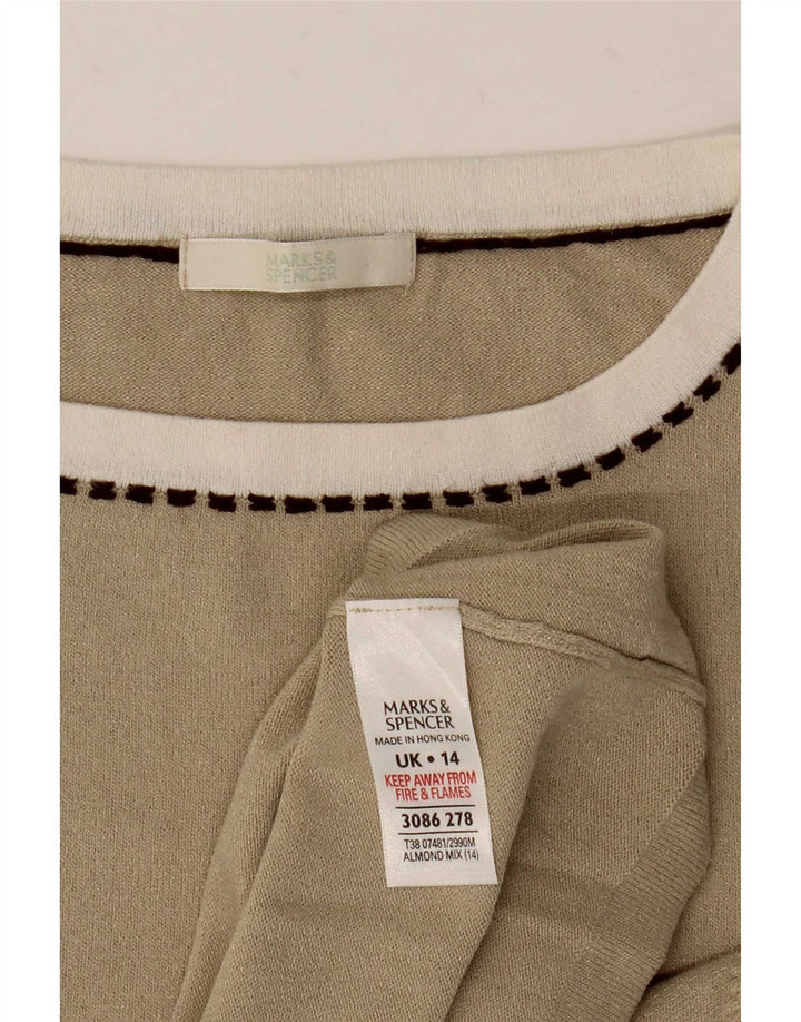 Vestă pentru femei Marks & Spencer UK 14 Medium Beige Viscose