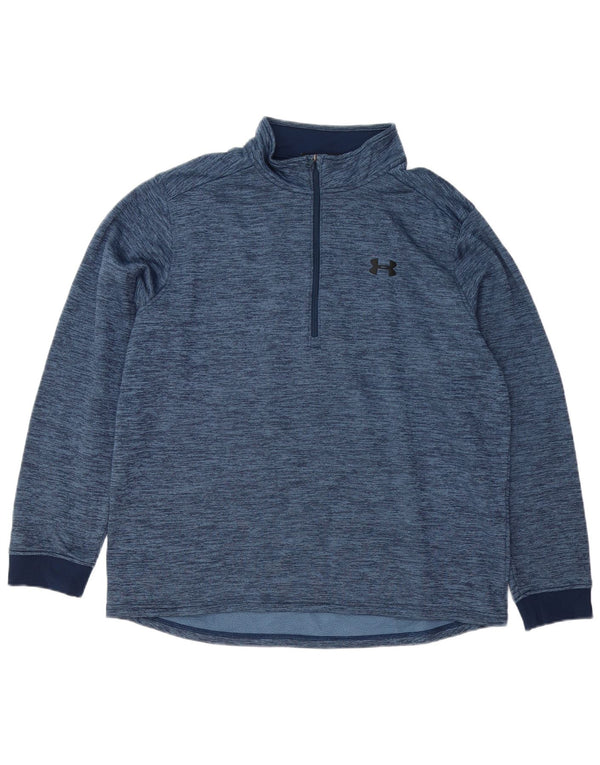 Top de trening Under Armour Cold Gear Pullover pentru bărbați, XL, bleumarin, pătat