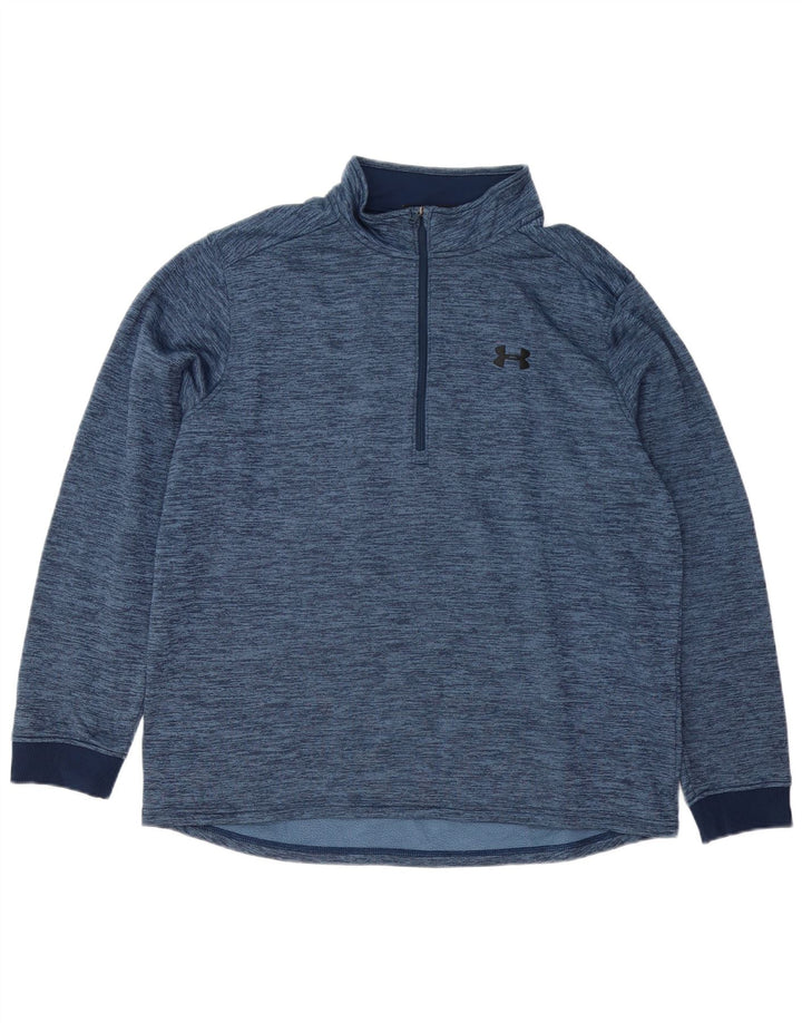 Top de trening Under Armour Cold Gear Pullover pentru bărbați, XL, bleumarin, pătat