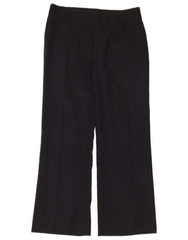 Pantaloni chino pentru femei cu picioare largi Zara EU 38 Mici L28 L29 Poliester negru