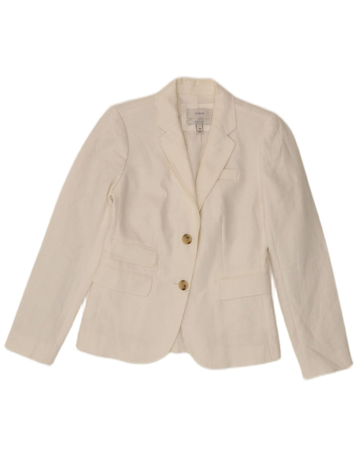 Jachetă blazer pentru femei J. Crew, cu 2 nasturi, US 00 2XS, in alb