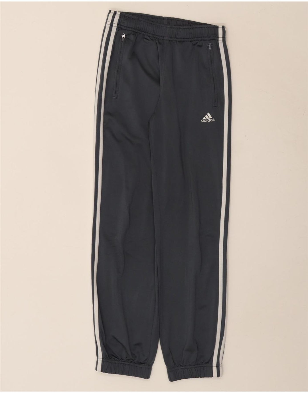 Pantaloni de trening Adidas baieti Joggeri 11-12 ani poliester gri