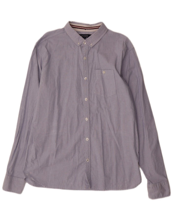 Cămașă pentru bărbați KANGOL, bumbac cu dungi XL, albastru