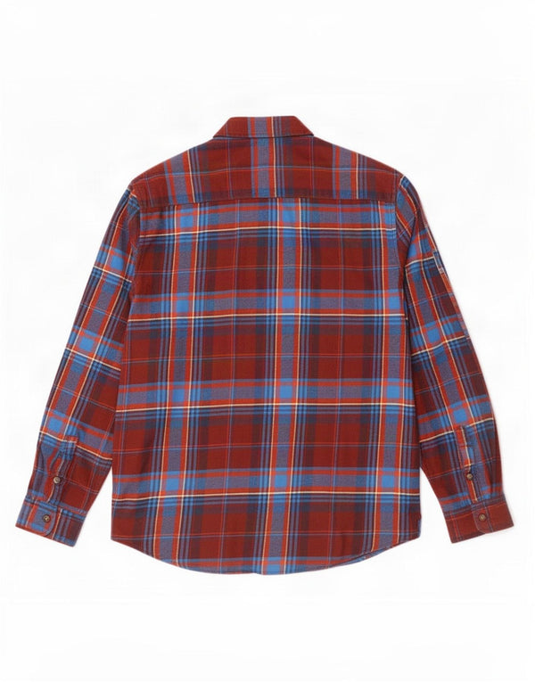 Cămașă de flanel pentru bărbați Wrangler, XL, roșu, bumbac carouri