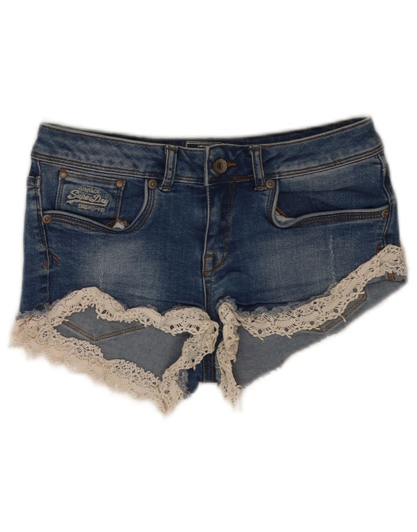 Pantaloni Superdry Denim Hot Pants W26 Small Blue Bumbac