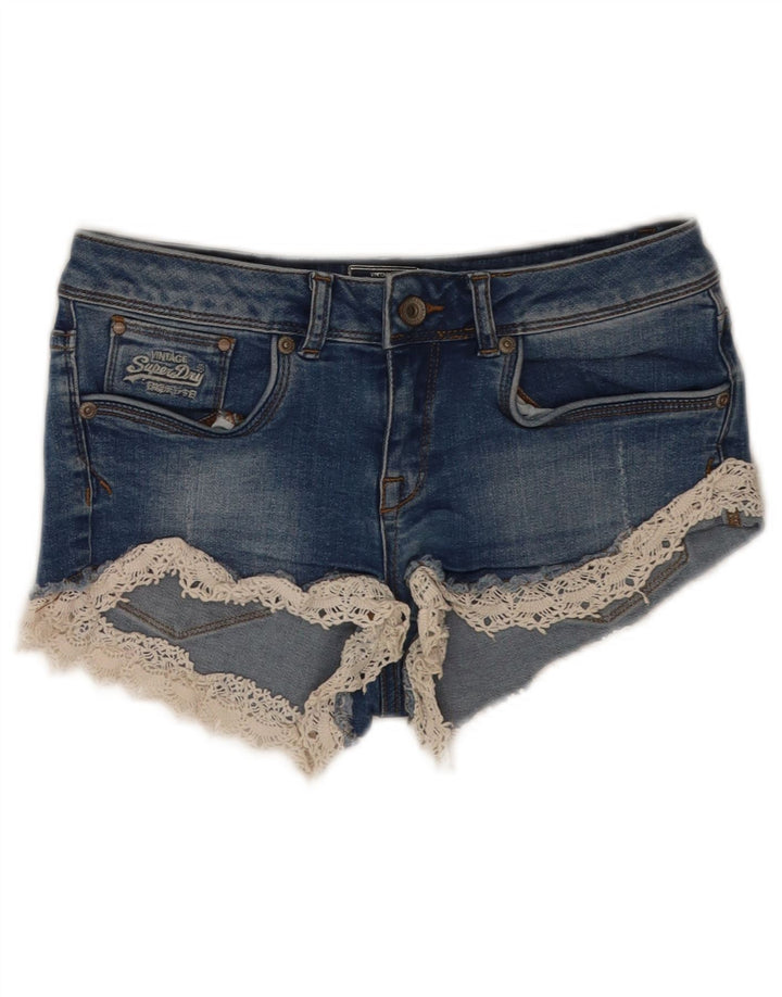 Pantaloni Superdry Denim Hot Pants W26 Small Blue Bumbac