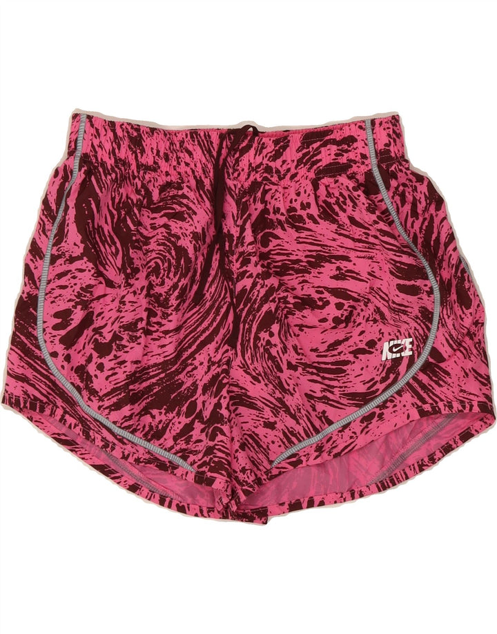 NIKE Womens Dri Fit Abstract Pattern Sport Shorts UK 8 Small  Pink Vintage Nike and Second-Hand Nike from Messina Hembry 